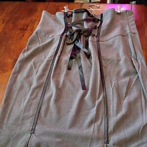 Chicstar High Waisted Steampunk Goth Skirt.